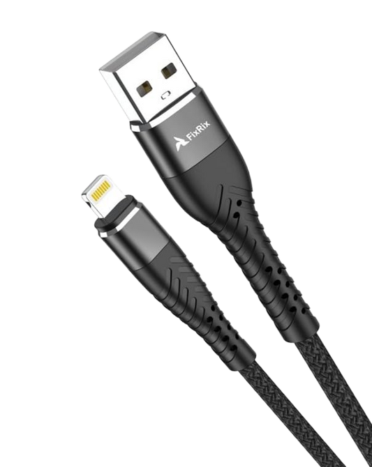 USB-A auf iOS Kabel 1m Schnellladekabel schwarz