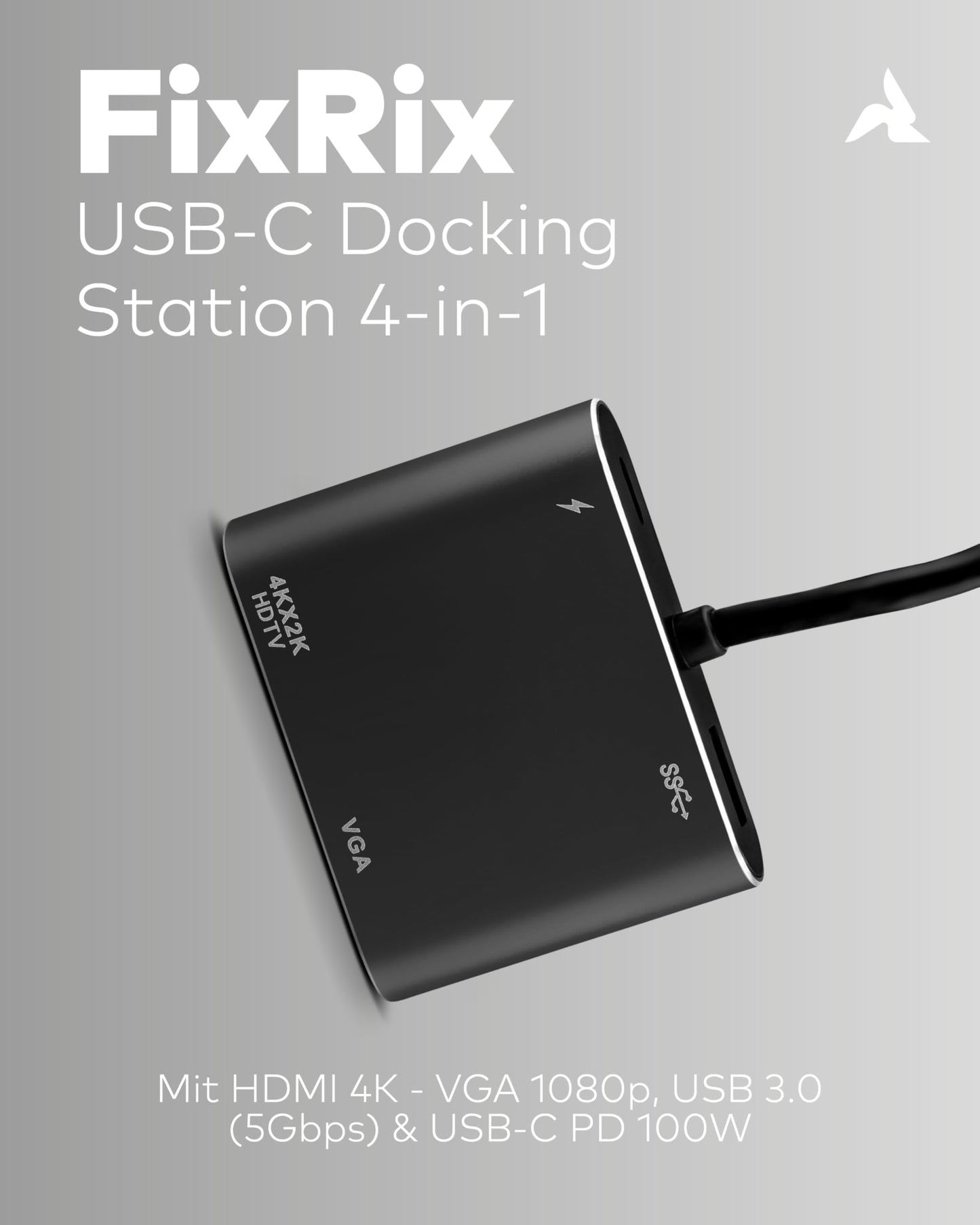 USB-C Hub 8in1 mit HDMI, LAN & PD 100W