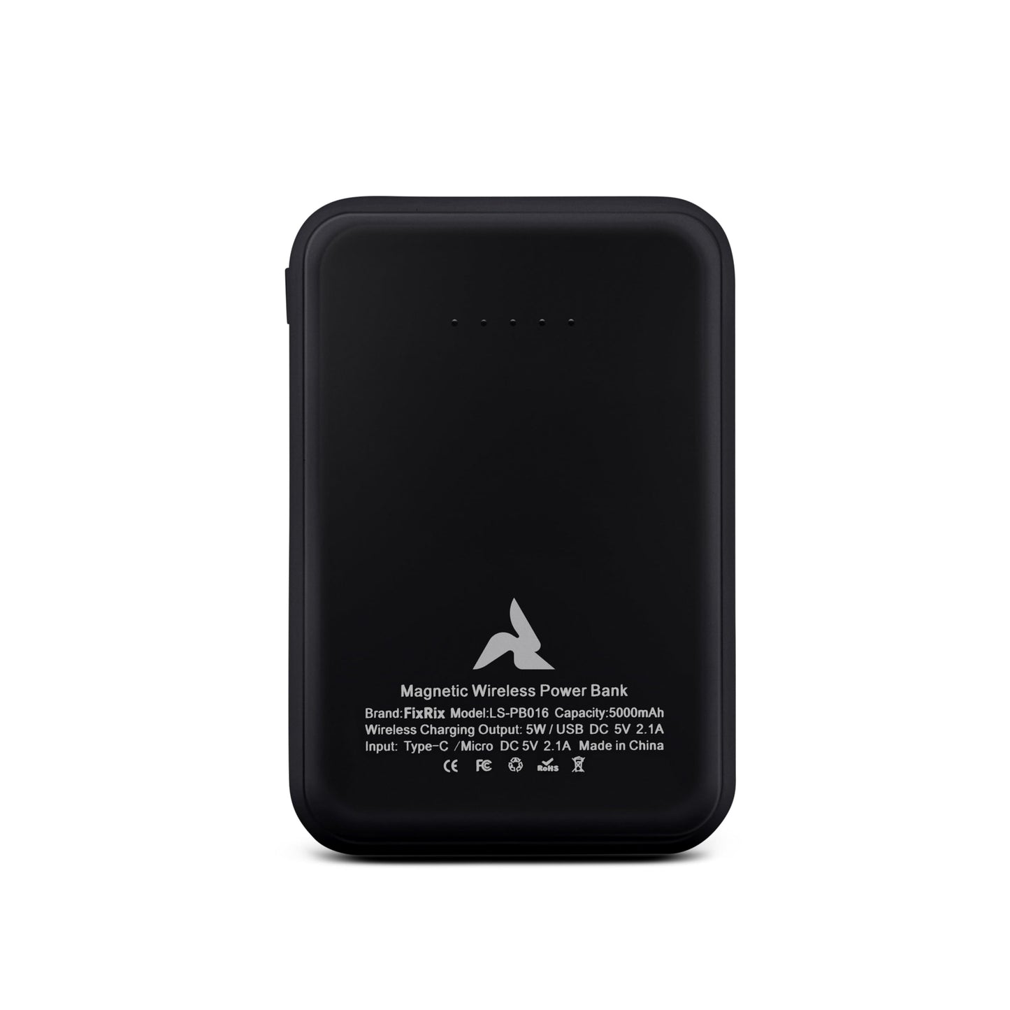 Magnetische Powerbank 5000mAh mit Qi schwarz