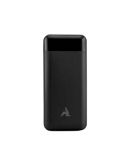 Powerbank 10.000mAh mit Kabel & LED schwarz