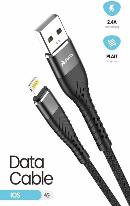 USB-A auf iOS Kabel 2m Schnellladekabel weiß
