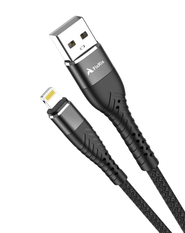 USB-A auf iOS Kabel 1m Schnellladekabel schwarz