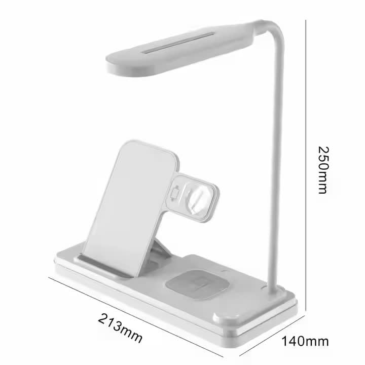 3in1 Qi-Ladestation 15W faltbar mit LED schwarz