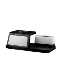 3in1 Qi-Ladestation 15W mit Wecker schwarz