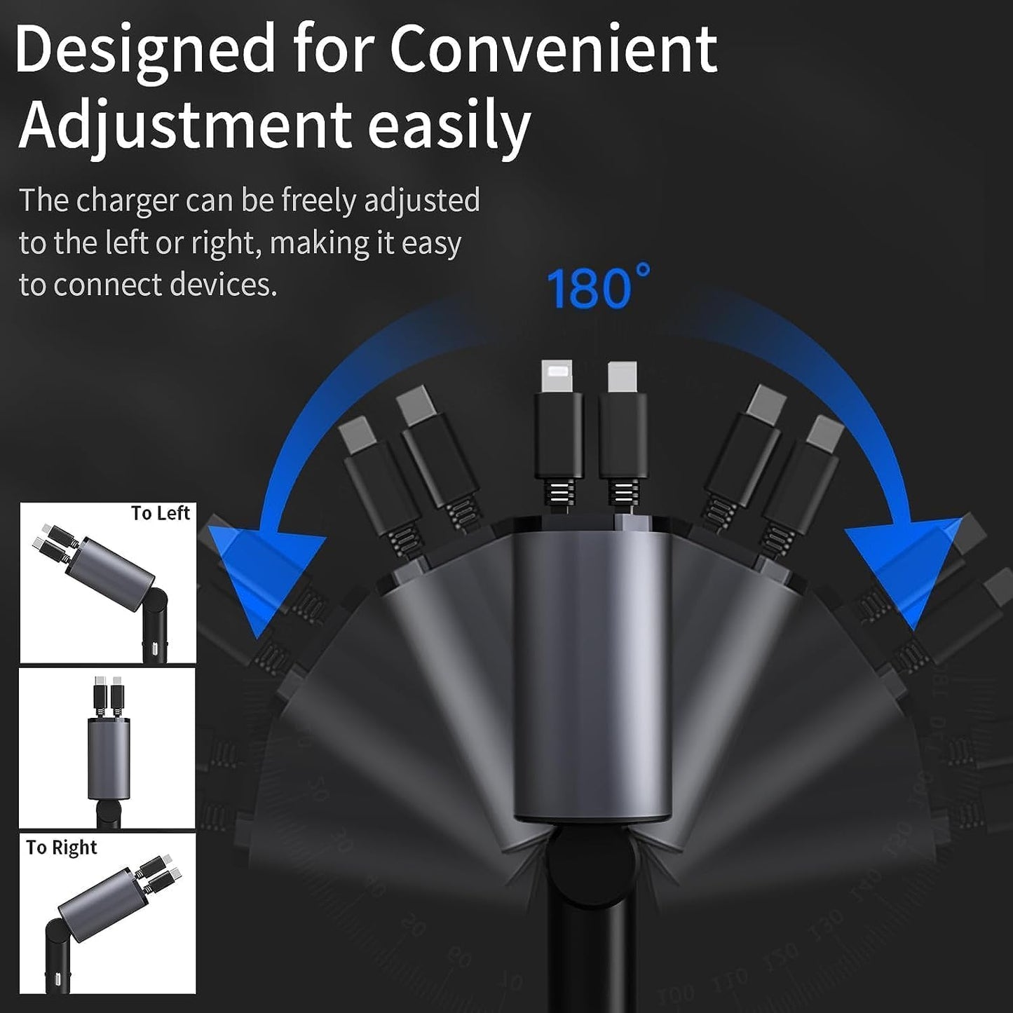 Kfz Ladegerät mit Kabel USB-C & iOS 30W