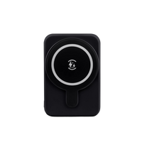 Magnetic Power Bank 5000mAh with Qi black