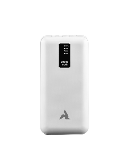 Powerbank 20.000mAh mit Kabel & LED weiß