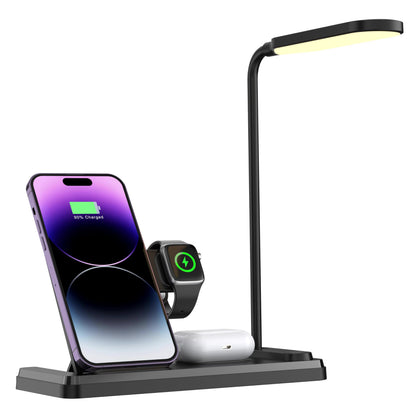 3in1 Qi-Ladestation 15W faltbar mit LED schwarz