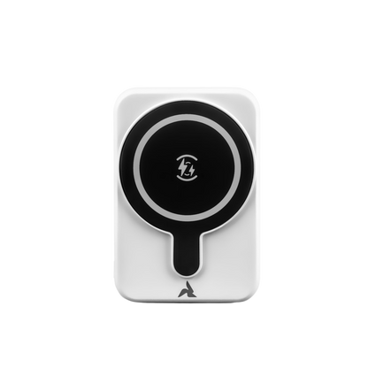 Magnetische Powerbank 5000mAh mit Qi weiß