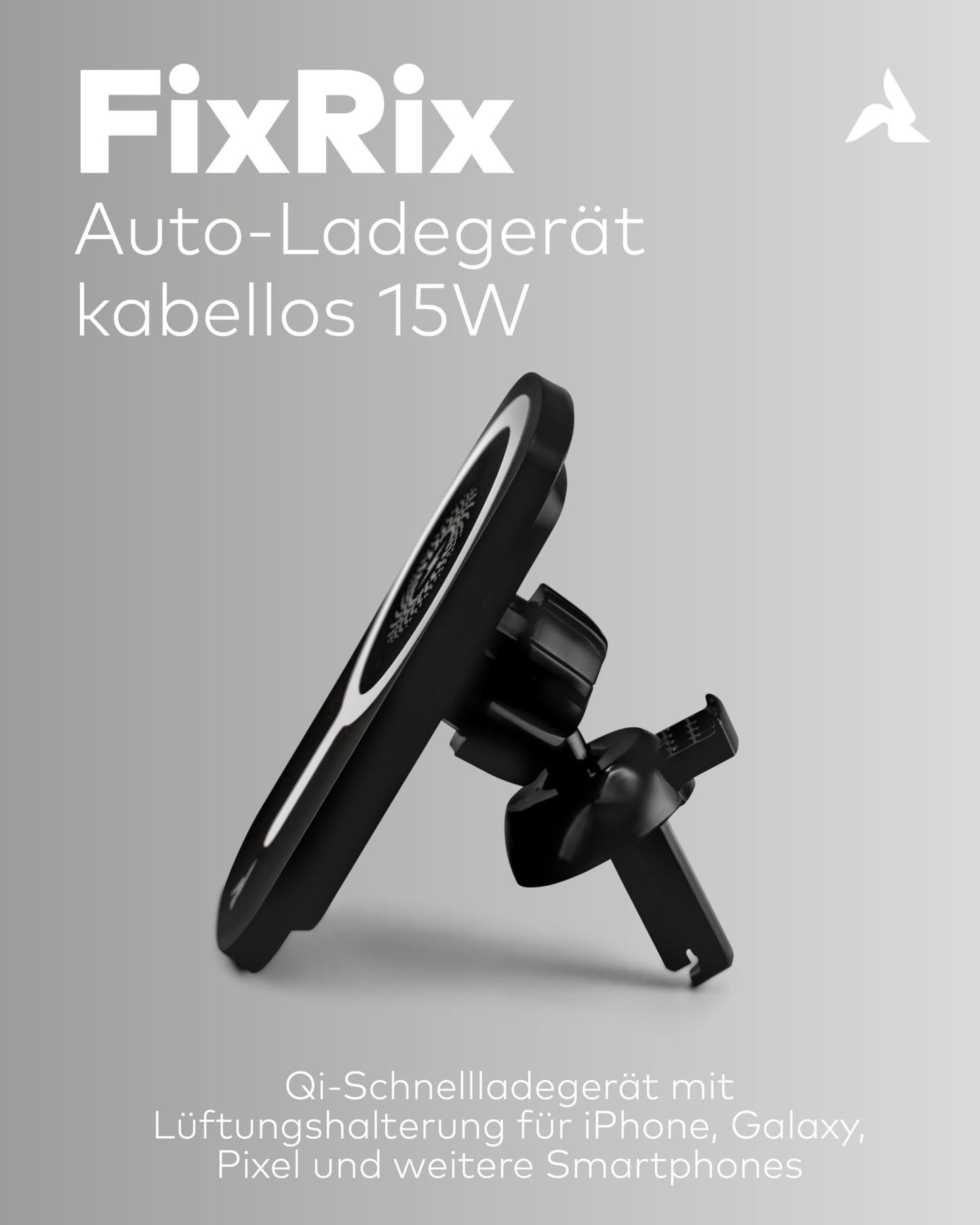 Kfz Halterung mit Qi-Ladefunktion 15W
