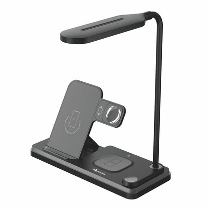 3in1 Qi-Ladestation 15W faltbar mit LED schwarz