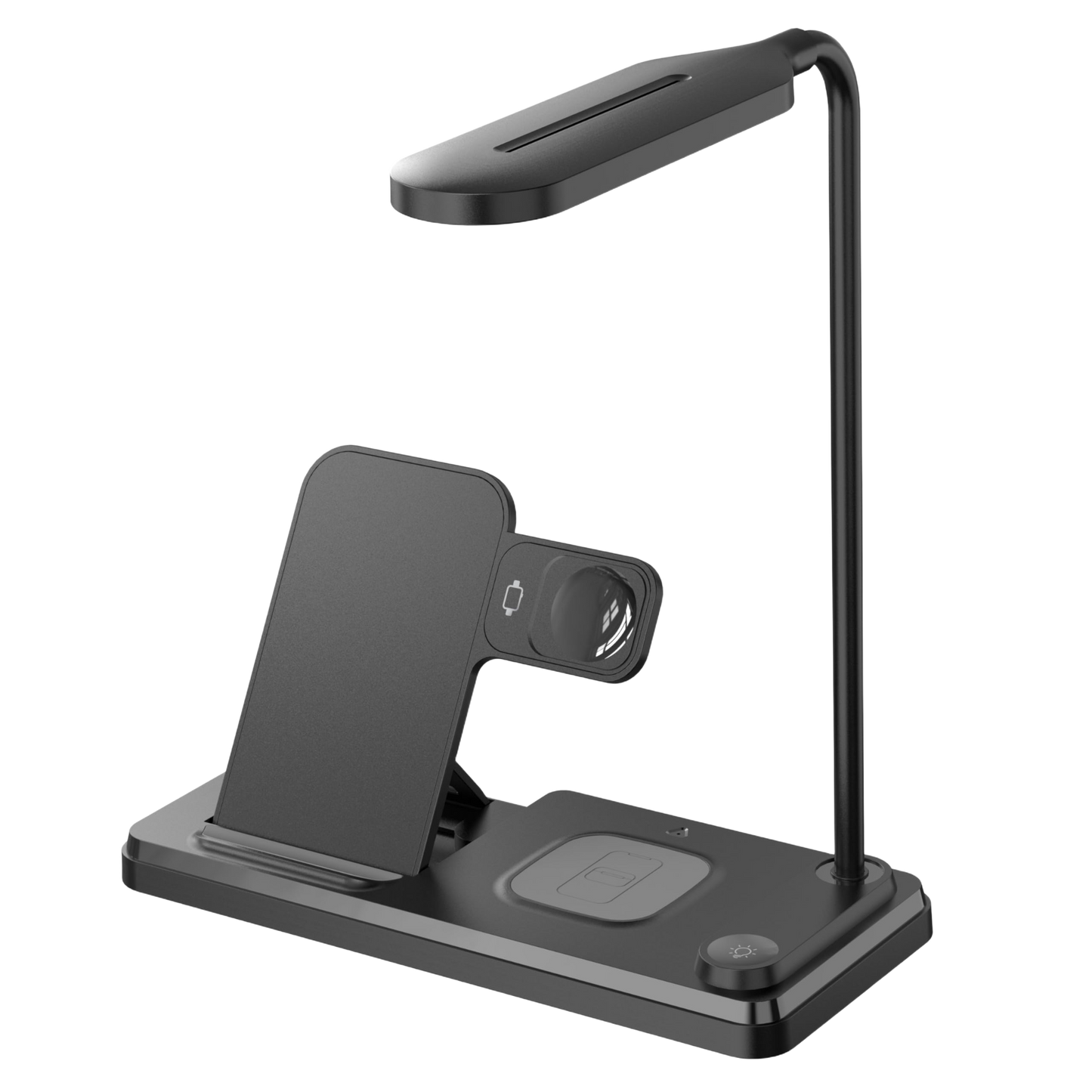 3in1 Qi-Ladestation 15W faltbar mit LED schwarz
